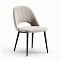 Chaise en tissu rembourré avec pieds en métal noir dimensions 45 x 50 x 80 cm