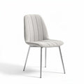 Chaise en tissu gris clair avec structure en métal dimensions 45 x 50 x 90cm