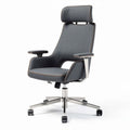 Fauteuil de bureau ergonomique en tissu gris avec accoudoirs et dossier réglable 60 x 60 x 110cm